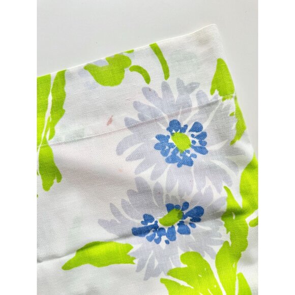 Vintage MARTEX Presslin 303 Floral Print Cotton Poly Muslin Full Flat Sheet Set - Picture 7 of 14